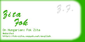 zita fok business card